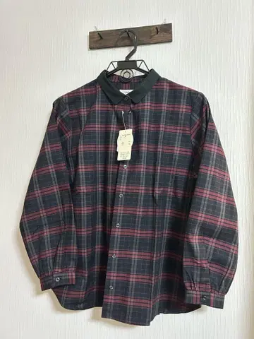미사용, 택 포함, Parkes 체크 무늬 셔츠 M 사이즈