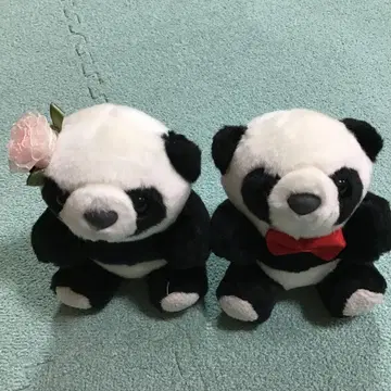 레트로 팬시 팬더 작은 봉제 인형