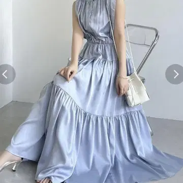 dazzlin 티어드 슬리브리스 모듬 원피스