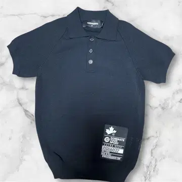 DSQUARED2 다크 블루 피케 셔츠 S 사이즈