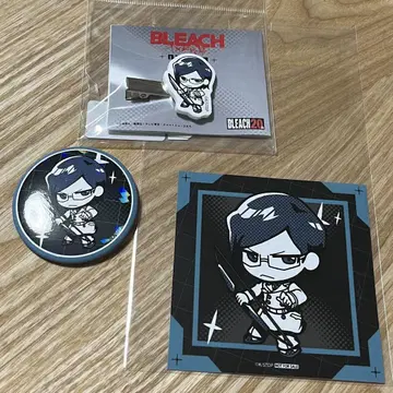 BLEACH The 캐릭터 이시다 우류 캔뱃지 브로마이드 헤어 클립