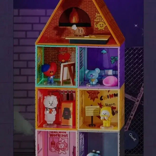 Limited Edition BT21 5th Anniversary Mini House Figure Set (Sealed