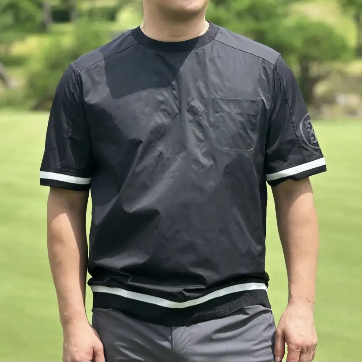 G/FORE | 지포어 Men's Golf Wear G/fore Punch-Detail T-Shirt