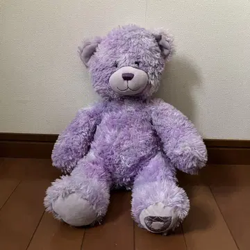 푹신푹신 보라색 곰 봉제 인형
