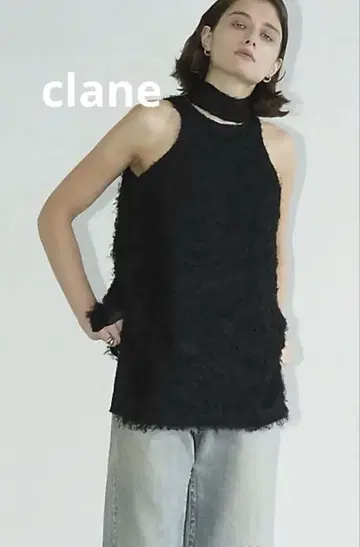 클레인 페더 리본 노슬리브 톱스