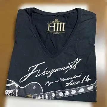후쿠야마 마사히로 HIII V넥 티셔츠 사이즈 M 블랙