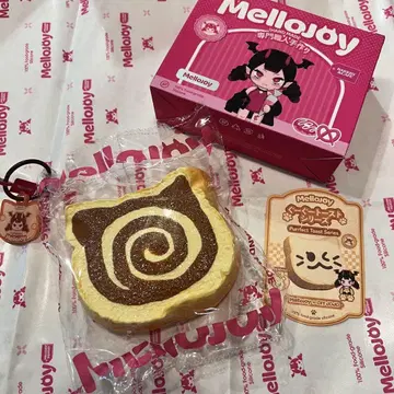 mellojoy 스퀴즈 구구 토스트 시리즈 초코 그라데이션 고양이