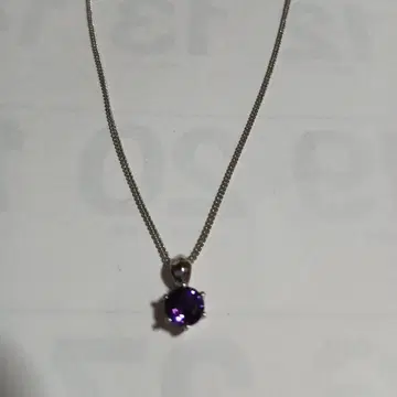1개 자수정 목걸이
