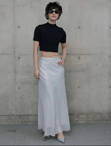 JOSEMOON METALIC FLOW SKIRT 사이즈 36