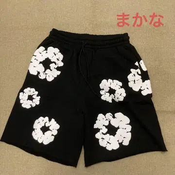 Denim Tears 하프 팬츠 블랙 S .