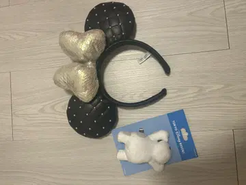 미키 귀 머리띠 (블랙과 금)