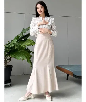 dazzlin 하이 웨스트 모듬 내로우 스커트