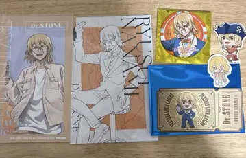 Dr.STONE 나나미 류스이 엽서 캔뱃지 스티커
