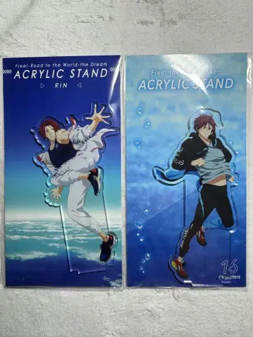 미개봉 새상품 극장판 Free! 아크릴 스탠드 마츠오카 린 2개 세트
