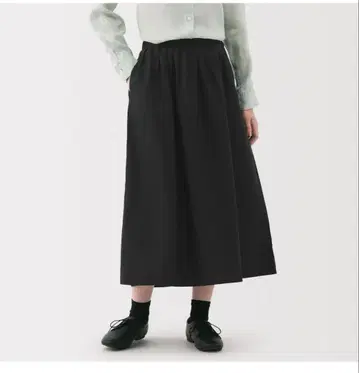 무인양품 헴프 코튼 이지 롱 스커트