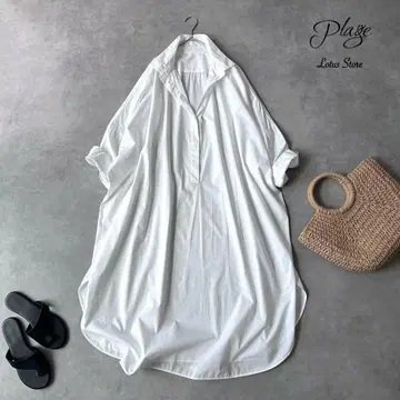 새상품급 Plage(플라주) 에어리 셔츠 원피스