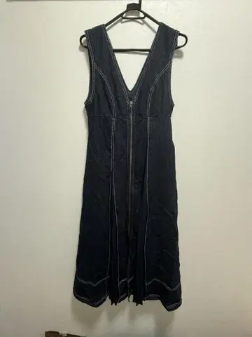moussy 데님 슬리브리스 원피스