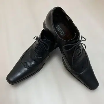 mckey process 블랙 윙 칩 드레스 신발 25.5cm 가죽 신발