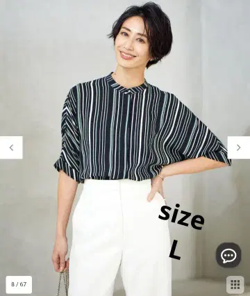 icb BackSatinAmunzen 블라우스 셔츠 빅 사이즈