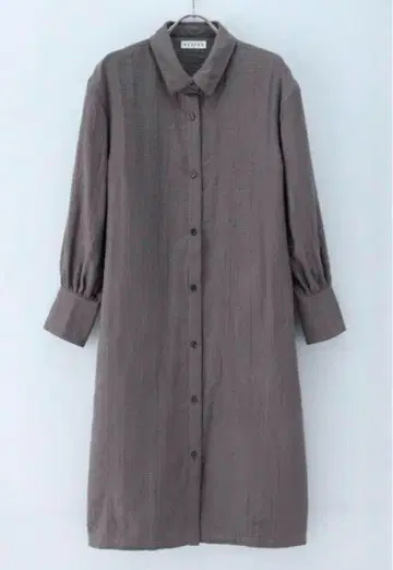 마쉬멜로우 거즈 여성 셔츠 칼라 원피스 L 사이즈
