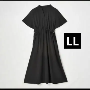 시마무라 오카다 유리 허리 드로스트 원피스 LL 블랙