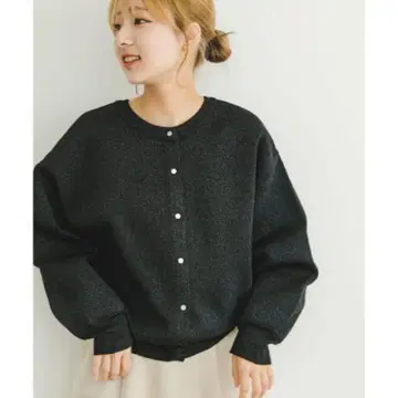items URBAN RESEARCH 도트 버튼 라메 니트 가디건