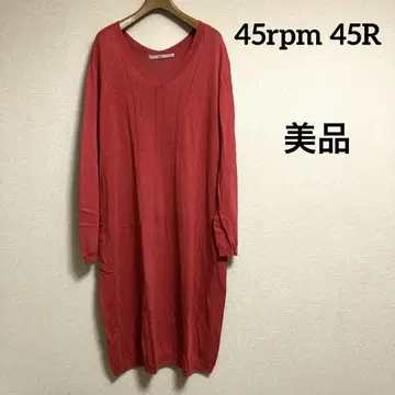 [새상품급] 45rpm 45R 코튼 니트 원피스 레드