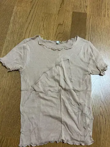 베이지 시어 티셔츠 베이스 레인지