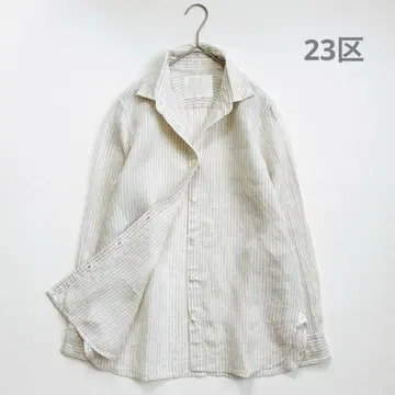 23구 리베코 LIBECO 린넨 100% 스트라이프 셔츠