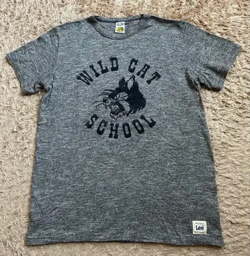 Lee WILD CAT SCHOOL 그레이 티셔츠