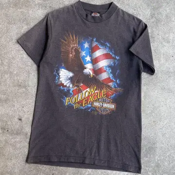 USA제 90's HARLEY DAVIDSON 티셔츠 3D EMBLEM