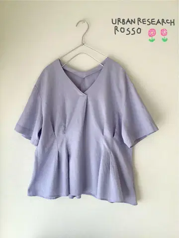 어반 리서치 rosso 허리 턱 블라우스 보라색 파스텔 컬러 예쁜