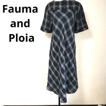 Fauma and Ploia 치비 한 체크 린넨 원피스