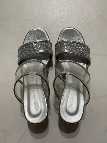 실버 글리터 샌들 M 사이즈