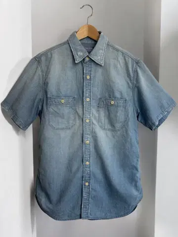 90s BLUE BLUE SEILIN & Co. 빈티지 반팔 데님 셔츠