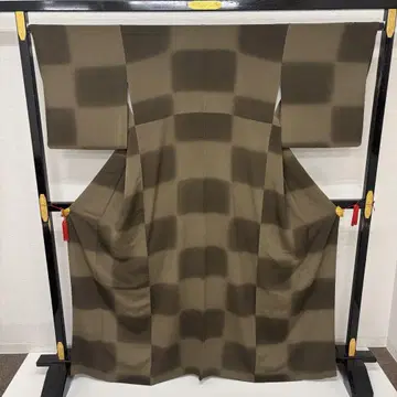 코몬 순수 실크 우라시마 펄 톤 가공 모던한 가공 기모노 AK-7735