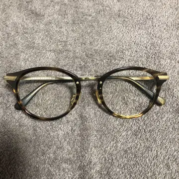 KANEKO OPTICAL 라운드 안경 브라운 골드 금자안경