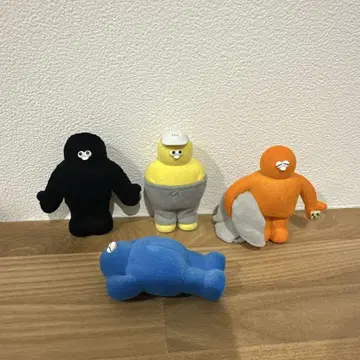 컬러풀 봉제 인형 피규어 5종 세트