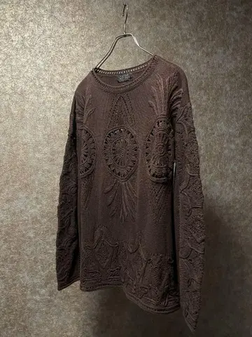1990년대 요시유키 코니시 3D 수작업 니트