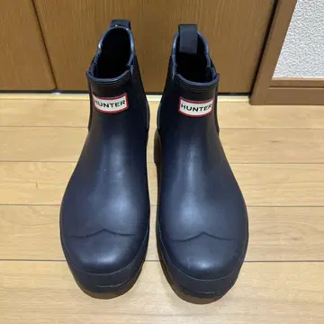 HUNTER 네이비 숏부츠
