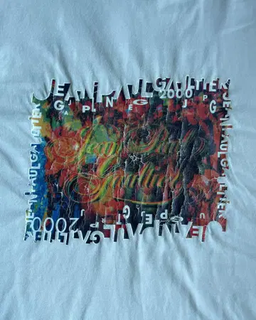 S/S 2000 JPG 남성용 다층 로고 티셔츠