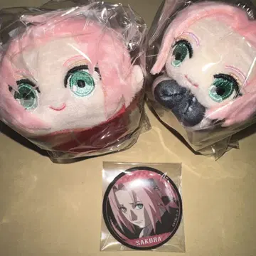 NARUTO 사쿠라 하구 캐릭터 포테코로 캔뱃지 카드 세트