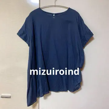 mizuiro-ind 네이비 비대칭 블라우스