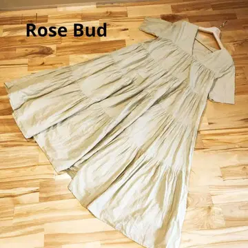 ROSE BUD 로즈버드 플레어 롱 스커트 A 라인 반팔 F