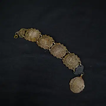 1950~60년대 스페인산 메탈 실버 팔찌 참 조각