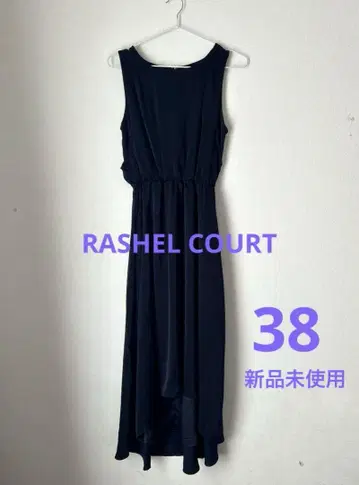 새상품 RASHEL COURT 38 슬리브리스 롱 원피스 네이비