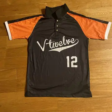 V-twelve 피케 셔츠 12호 오렌지/블랙