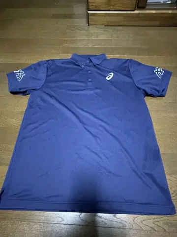 아식스 네이비 피케 셔츠 XL