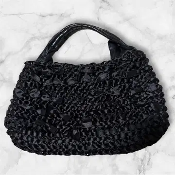 Pinson couture 튤리 리본 블랙 토트백 여성