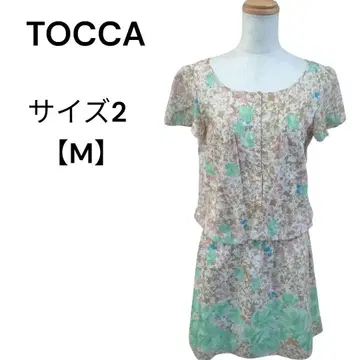 토카 TOCCA 꽃무늬 원피스 반팔 플레어 사이즈 2 M
